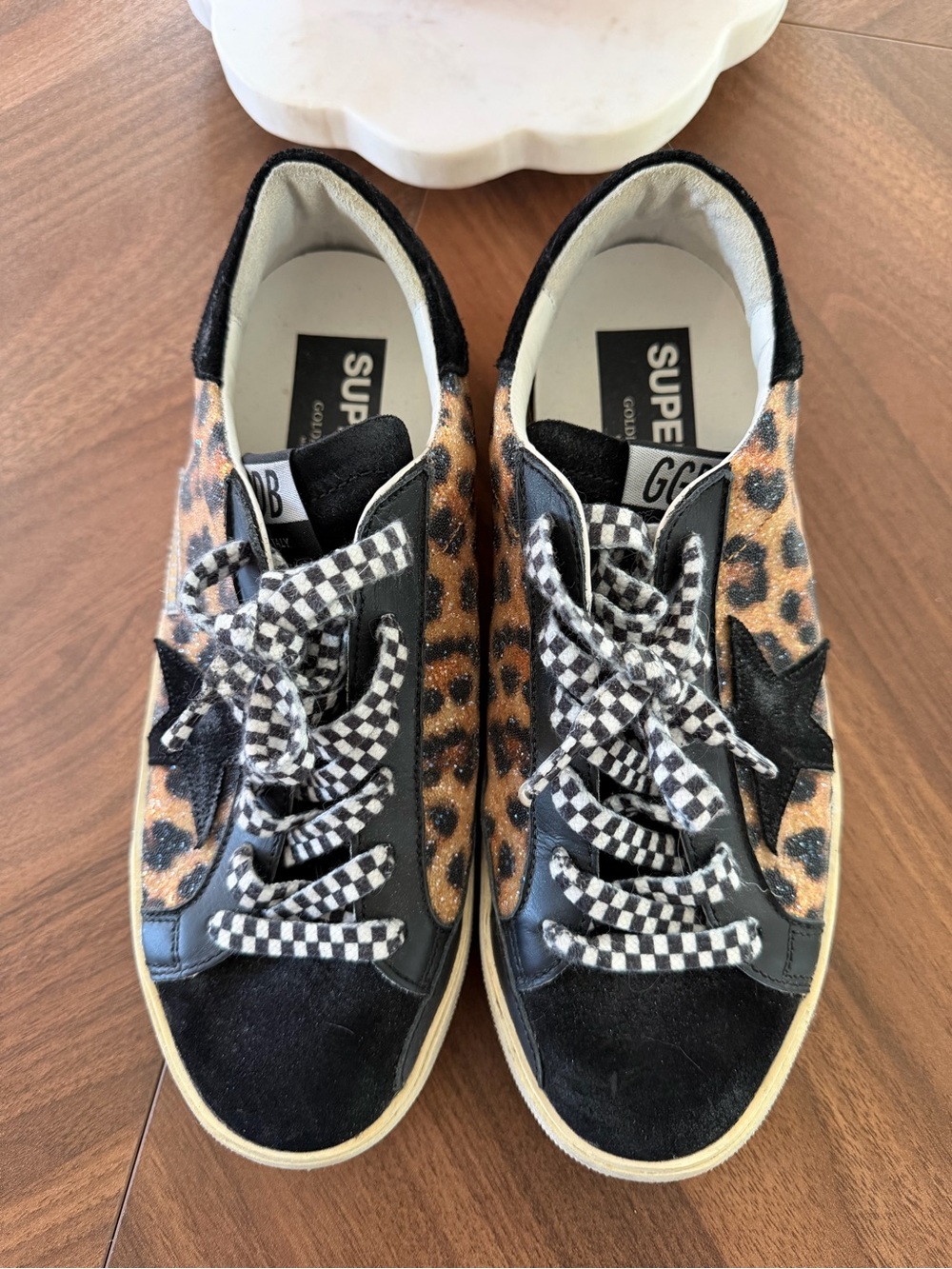 Authentic Golden Goose Crystal Leopard  Superstars- 37 - Picture 2 of 9